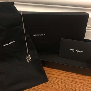 Saint Laurent Serpent Razor-blade Necklace